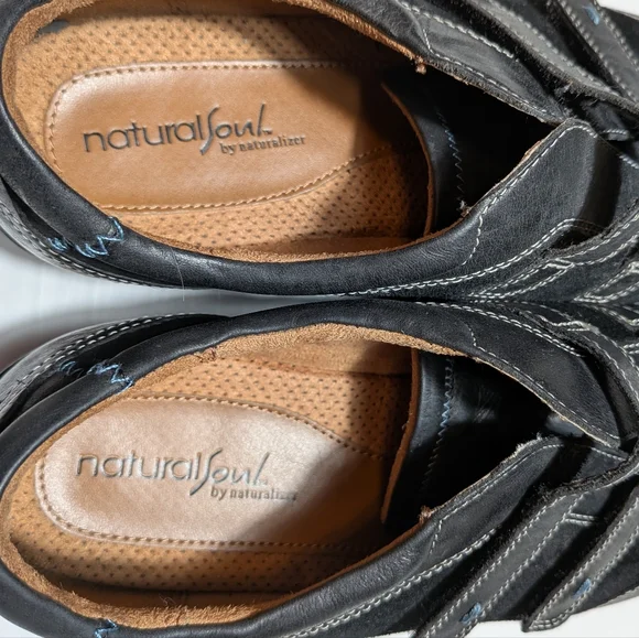 Natural Soul by Naturalizer Black Leather Shoes Women's 10 - Picture 8 of 11